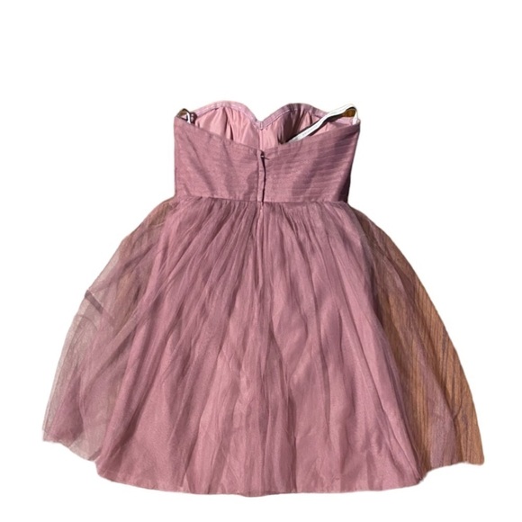 Jenny Yoo Collection Dusty Pink Strapless Tulle Dress Women’s 2 Prom Bridesmaid - Picture 7 of 15